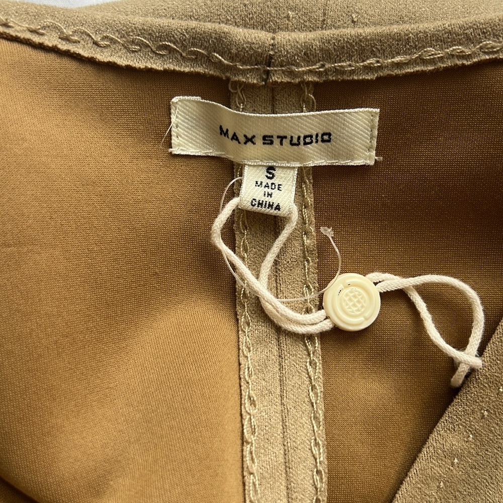 MAX STUDIO Faux Suede Sleeveless Minidress - Picture 4 of 5